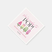 Sie ist bereit zum Pop! Popsicle Baby Dusche Serviette (Ecke)