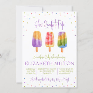 Sie ist bereit zum Pop! Popsicle Themed Baby Dusch Einladung