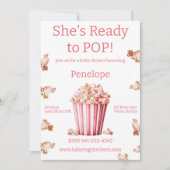 Sie ist bereit zum Pop Rosa Einladung (Vorderseite)