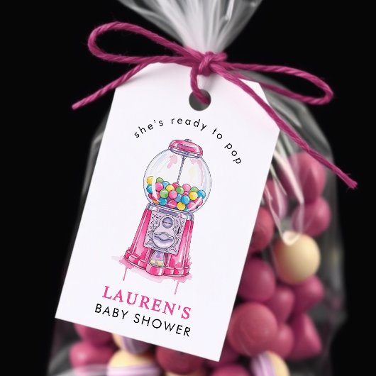 Sie ist bereit zum Pop von Bubblegum Pink Girl Bab Geschenkanhänger