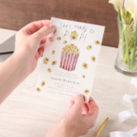 Sie ist bereit zum Pop Watercolor Popcorn Babydusc