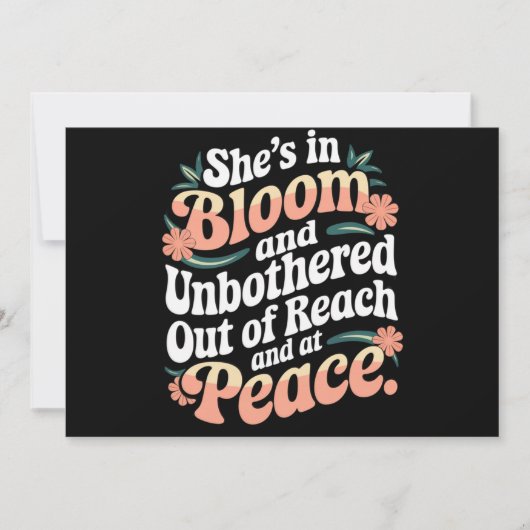 Sie ist blühend und stört sich nicht und einladung (Vorderseite)