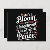 Sie ist blühend und ungestört, nicht erreichbar un postkarte (Vorne/Hinten)