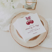 Sie ist das Cherry auf dem rosa Brautparty Serviette