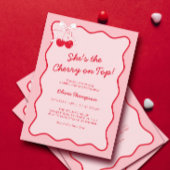 Sie ist die Cherry am oberen Brautparty Einladung