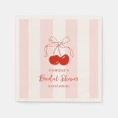 Sie ist die Cherry am oberen Brautparty Serviette (Vorderseite)