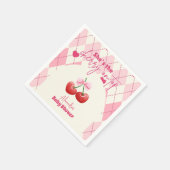 Sie ist die Cherry auf der Babydusche Serviette (Ecke)