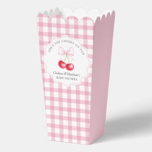 Sie ist die Cherry auf der rosa Bow Babydusche Geschenkschachtel