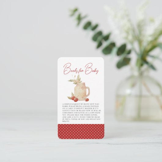 Sie ist die Cherry auf der Top Baby Shower Enclosu Begleitkarte (Stehend Vorderseite)