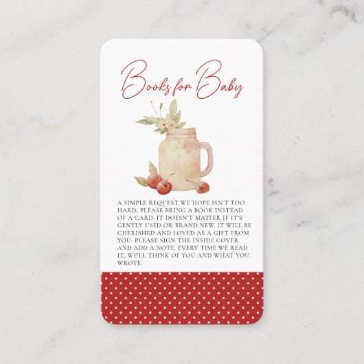 Sie ist die Cherry auf der Top Baby Shower Enclosu Begleitkarte (Vorderseite)