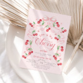 Sie ist die Cherry auf der Top-Rosa-Bug-Baby-Dusch Einladung