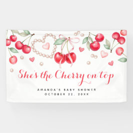 Sie ist die Cherry auf Top Baby Shower Banner