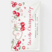 Sie ist die Cherry auf Top Baby Shower Banner (Vertikal)