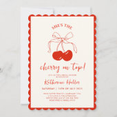 Sie ist die Cherry auf Top Bridal Dusche Einladung (Vorderseite)