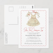 Sie ist die Cherry On Top Baby Duwer Einladung Postkarte (Vorne/Hinten)