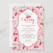 Sie ist die Cherry on Top Baby Shower Invite Einladung (Vorderseite)