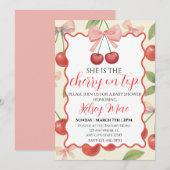 Sie ist die Kirsche auf dem Einladungstop Einladung (Vorne/Hinten)