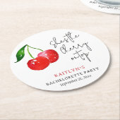 Sie ist die Kirsche auf dem Sahnehäubchen 🍒 Jungg Runder Pappuntersetzer (Angewinkelt)