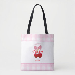 Sie ist die Kirsche auf dem Sahnehäubchen Rosa Rot Tasche