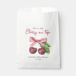 Sie ist die Kirsche auf der Babydusche Geschenktütchen