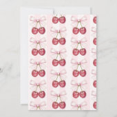 Sie ist die Kirsche oben auf rosa Brautparty Einladung (Rückseite)