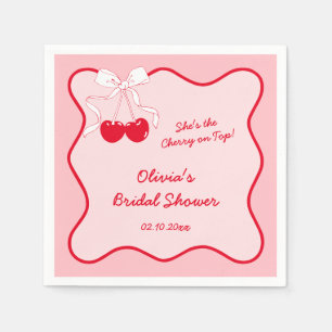 Sie ist die Kirsche oben Serviette