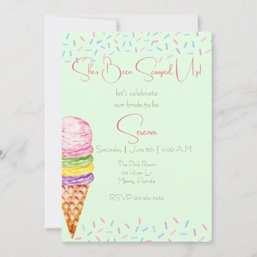 Sie ist ein Brautparty Einladung (Vorderseite)