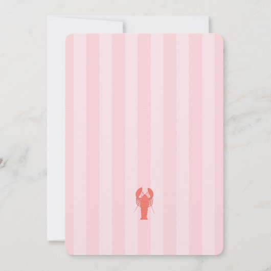 Sie ist ein Catch Hummer Pink & Orange Brautparty Einladung (Rückseite)