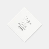 Sie ist ein Champagnerflaschen-Junggesellinnenabsc Serviette (Ecke)