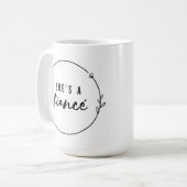 Sie ist ein elegantes Verlobungsgeschenk für die z Kaffeetasse (Vorderseite Links)