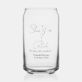 Sie ist ein Fang Champagnerflasche Junggesellinnen Dosenglas (Rückseite)