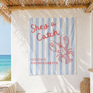 Sie ist ein Fang Coastal Bachelorette-Tapete Wandteppich