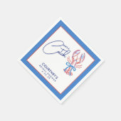 Sie ist ein Fang Coastal Lobster Brautparty Serviette (Ecke)