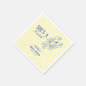 Sie ist ein Fang-Hummer-Küsten-Bridal-Shower Serviette (Ecke)