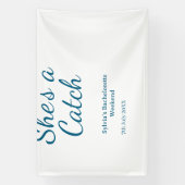 Sie ist ein Fang Junggesellinnen-Wochenende-Name b Banner (Vertikal)