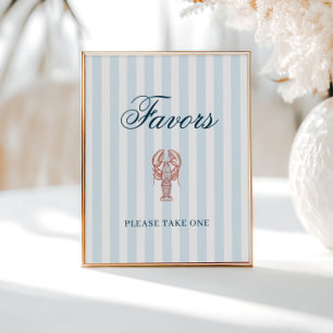 Sie ist ein Fang Lobster Gestreifte Favors Poster
