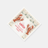 Sie ist ein Fang Nautical Junggesellinnenabschied Serviette (Ecke)