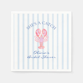 Sie ist ein Fang Preppy-Hummer-Brautabschiedsparty Serviette