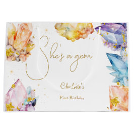 Sie ist ein Gem Birthday Crystals Girl's Aquarell Große Geschenktüte