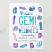 Sie ist ein Gem Geology Rock Geburtstag Einladung (Vorne/Hinten)