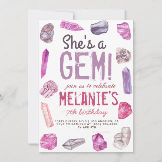 Sie ist ein Gem Geology Rock Geburtstag Einladung