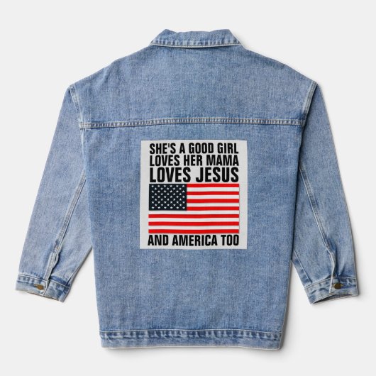 SIE IST EIN GUTES MÄDCHEN Vintage Jeansjacke (Rückseite)