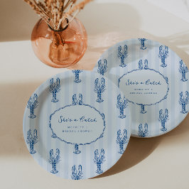 Sie ist ein Haken | Summer Hummer Brautparty Pappteller