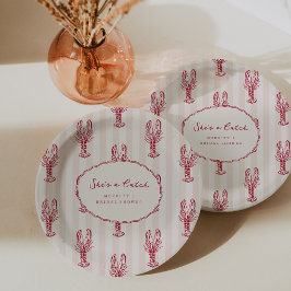 Sie ist ein Haken | Summer Hummer Brautparty Pappteller