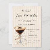 Sie ist ein kleines bisschen älter Martini Espress Einladung (Vorderseite)