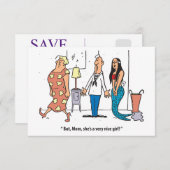 Sie ist ein sehr nettes Mädchen, lustig Save The Date (Vorne/Hinten)