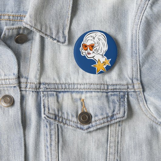 Sie ist ein Star Retro Style Button (Beispiel)