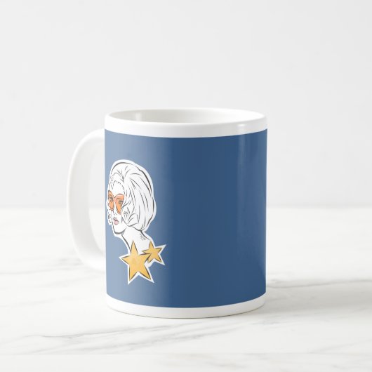 Sie ist ein Star Retro Style Kaffeetasse (Vorderseite Links)