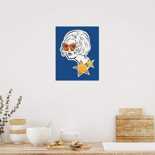 Sie ist ein Star Retro Style Poster (Küche)