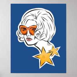 Sie ist ein Star Retro Style Poster